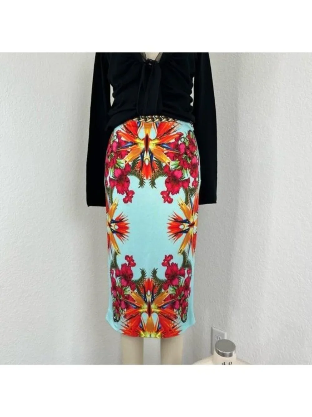 Givenchy Birds of Paradise Resort 12 Collection Ricardo Tisci Knit Pencil Midi S - Picture 9 of 16
